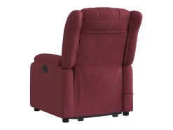Poltrona de massagens reclin. elevatória tecido vermelho tinto
