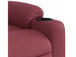 Poltrona de massagens reclinável tecido vermelho tinto SHL965311