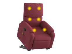 Poltrona de massagens reclin. elevatória tecido vermelho tinto SHL307500