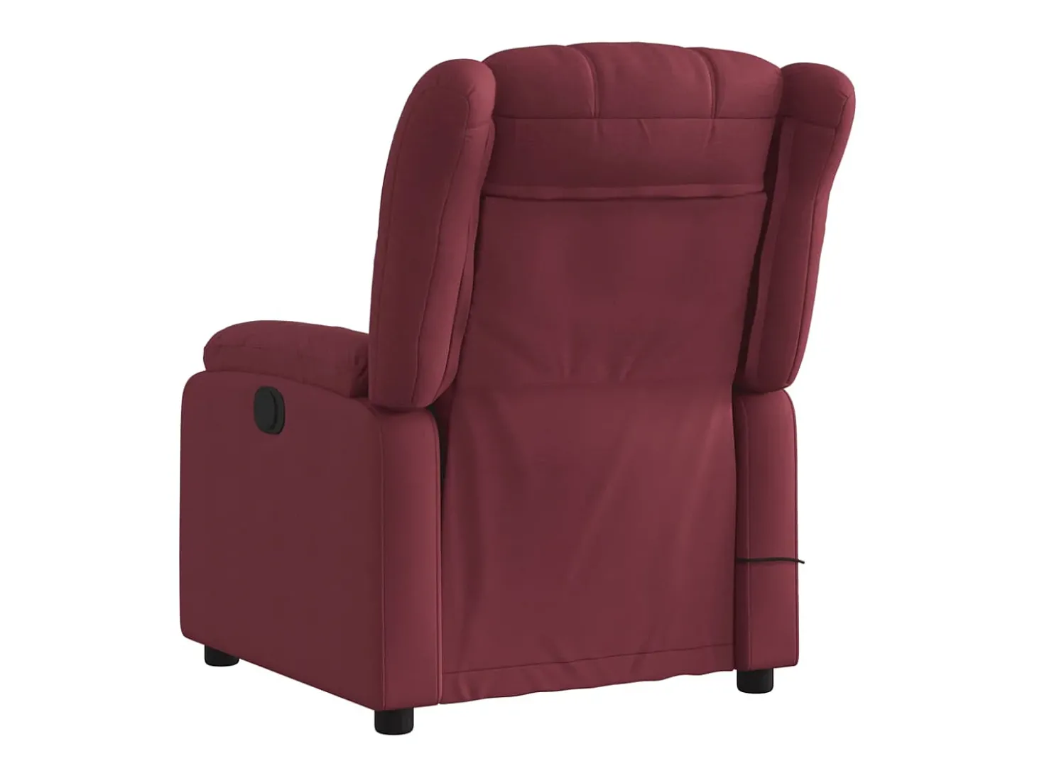 Poltrona de massagens reclinável tecido vermelho tinto