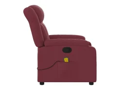 Poltrona de massagens reclinável tecido vermelho tinto