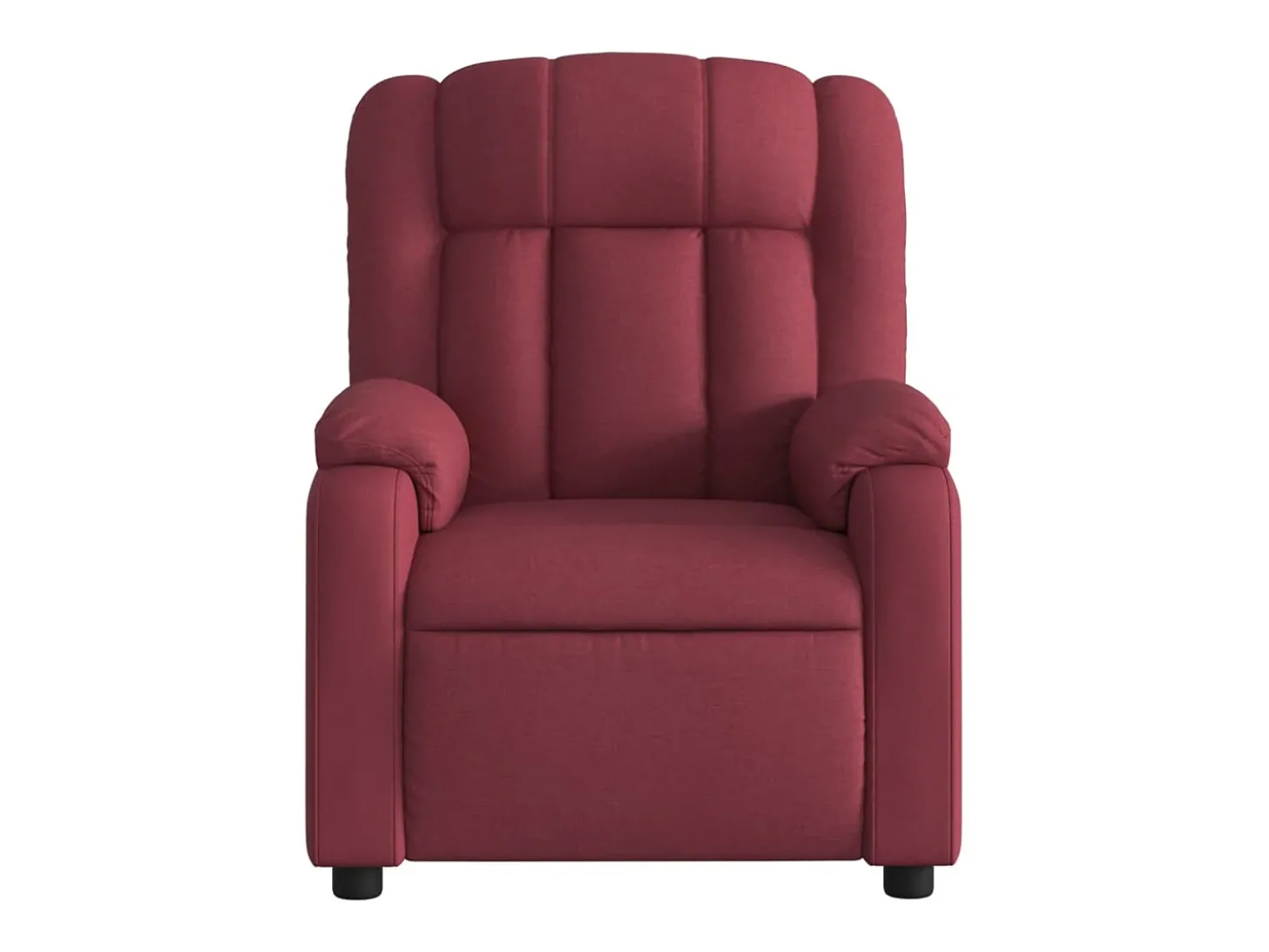 Poltrona de massagens reclinável tecido vermelho tinto