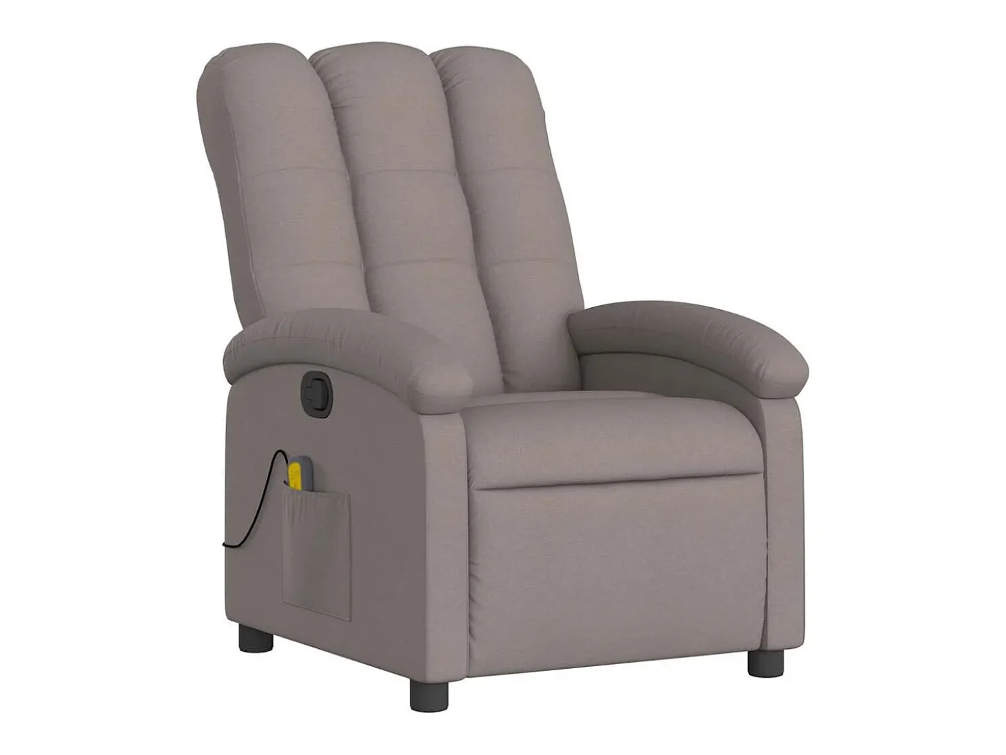 Poltrona de massagens reclinável tecido cinzento-acastanhado SHL526548