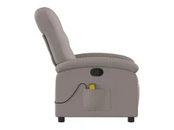 Poltrona de massagens reclinável tecido cinzento-acastanhado SHL526548