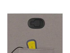 Poltrona de massagens reclinável tecido cinzento-acastanhado SHL616885