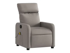 Poltrona de massagens reclinável tecido cinzento-acastanhado SHL616885