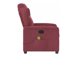 Poltrona de massagens reclinável tecido vermelho tinto SHL491466
