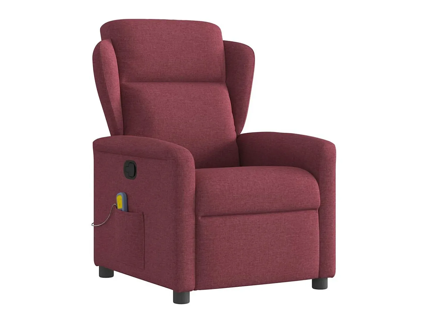 Poltrona de massagens reclinável tecido vermelho tinto SHL491466