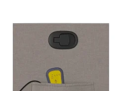 Poltrona de massagens reclinável tecido cinzento-acastanhado SHL113433