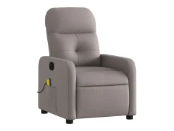 Poltrona de massagens reclinável tecido cinzento-acastanhado SHL113433