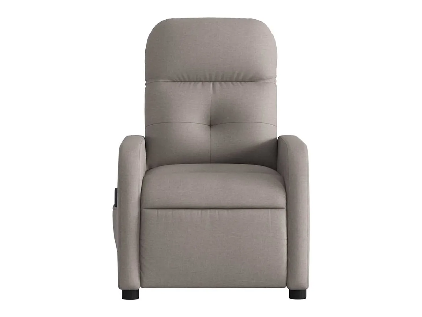 Poltrona de massagens reclinável tecido cinzento-acastanhado SHL113433