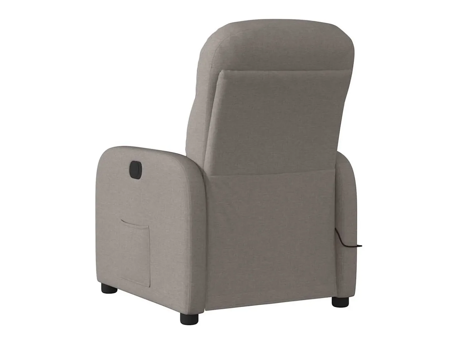 Poltrona de massagens reclinável tecido cinzento-acastanhado SHL661773
