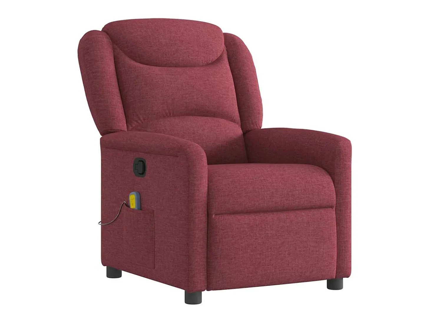 Poltrona de massagens reclinável tecido vermelho tinto