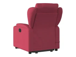 Poltrona de massagens reclin. elevatória tecido vermelho tinto SHL606843