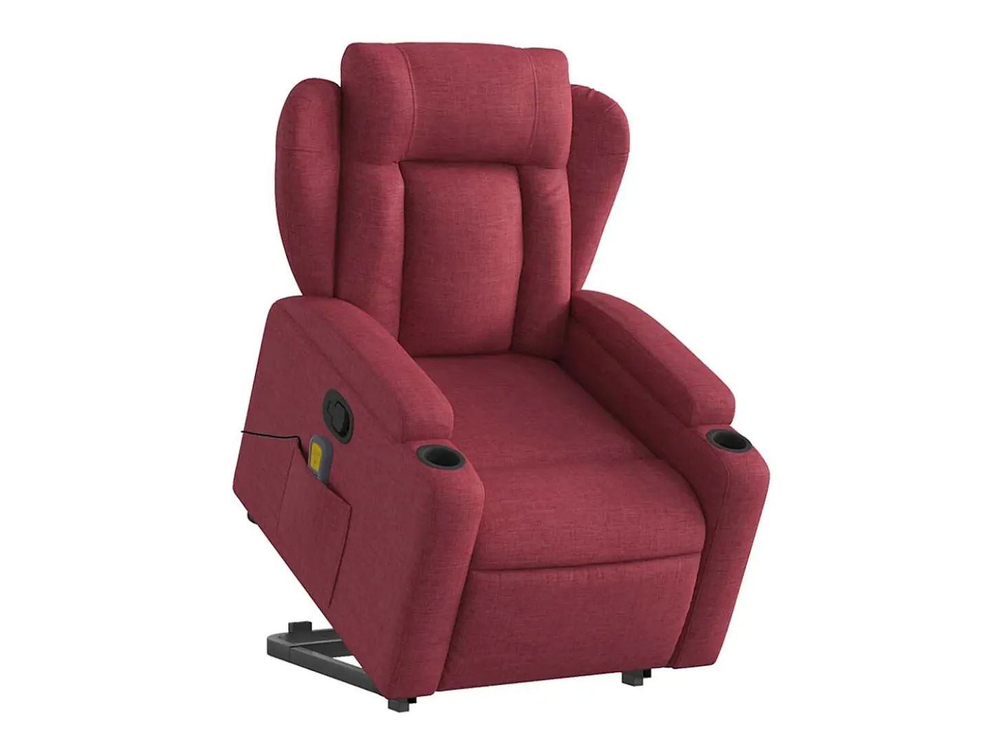Poltrona de massagens reclin. elevatória tecido vermelho tinto SHL606843