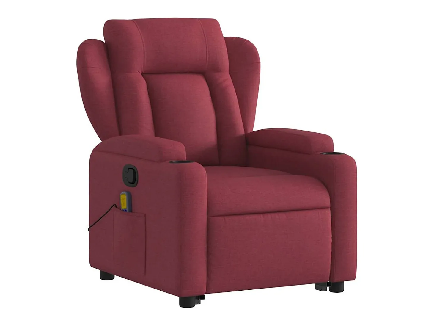 Poltrona de massagens reclin. elevatória tecido vermelho tinto SHL606843