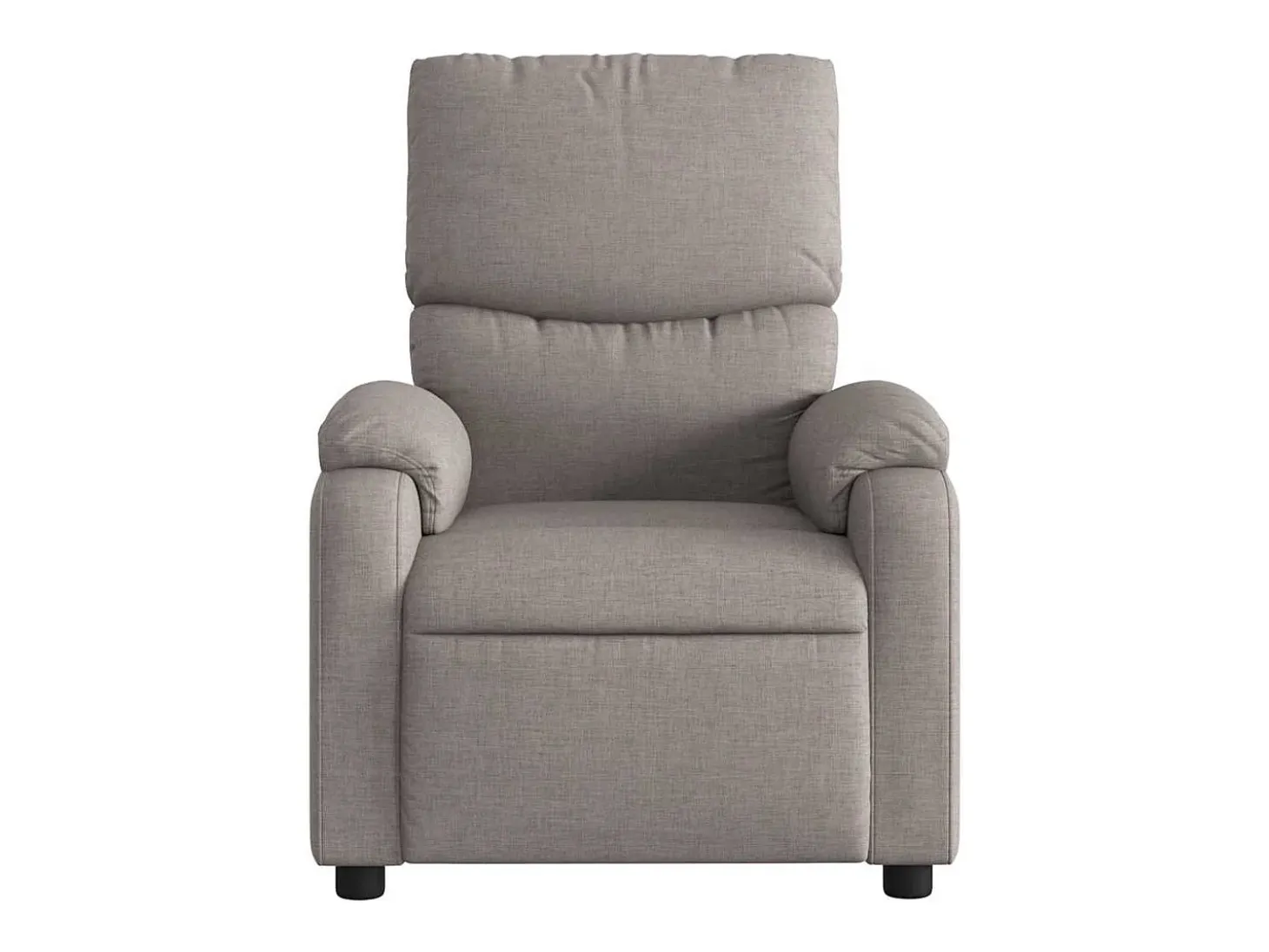 Poltrona de massagens reclinável tecido cinzento-acastanhado SHL593421