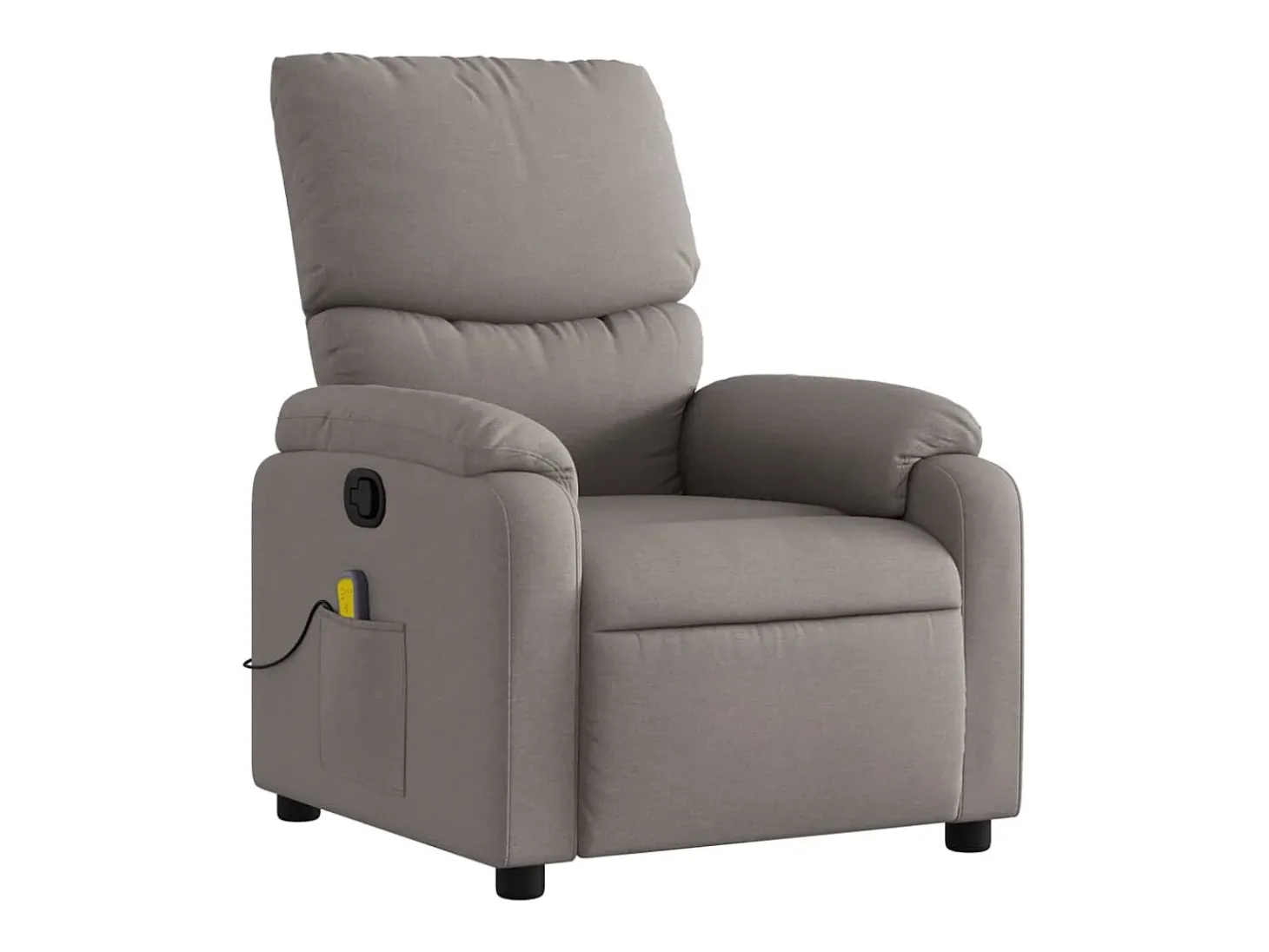 Poltrona de massagens reclinável tecido cinzento-acastanhado SHL593421