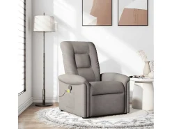 Poltrona de massagens reclinável tecido cinzento-acastanhado SHL700435
