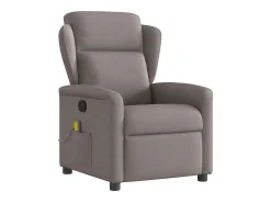 Poltrona de massagens reclinável tecido cinzento-acastanhado SHL246096