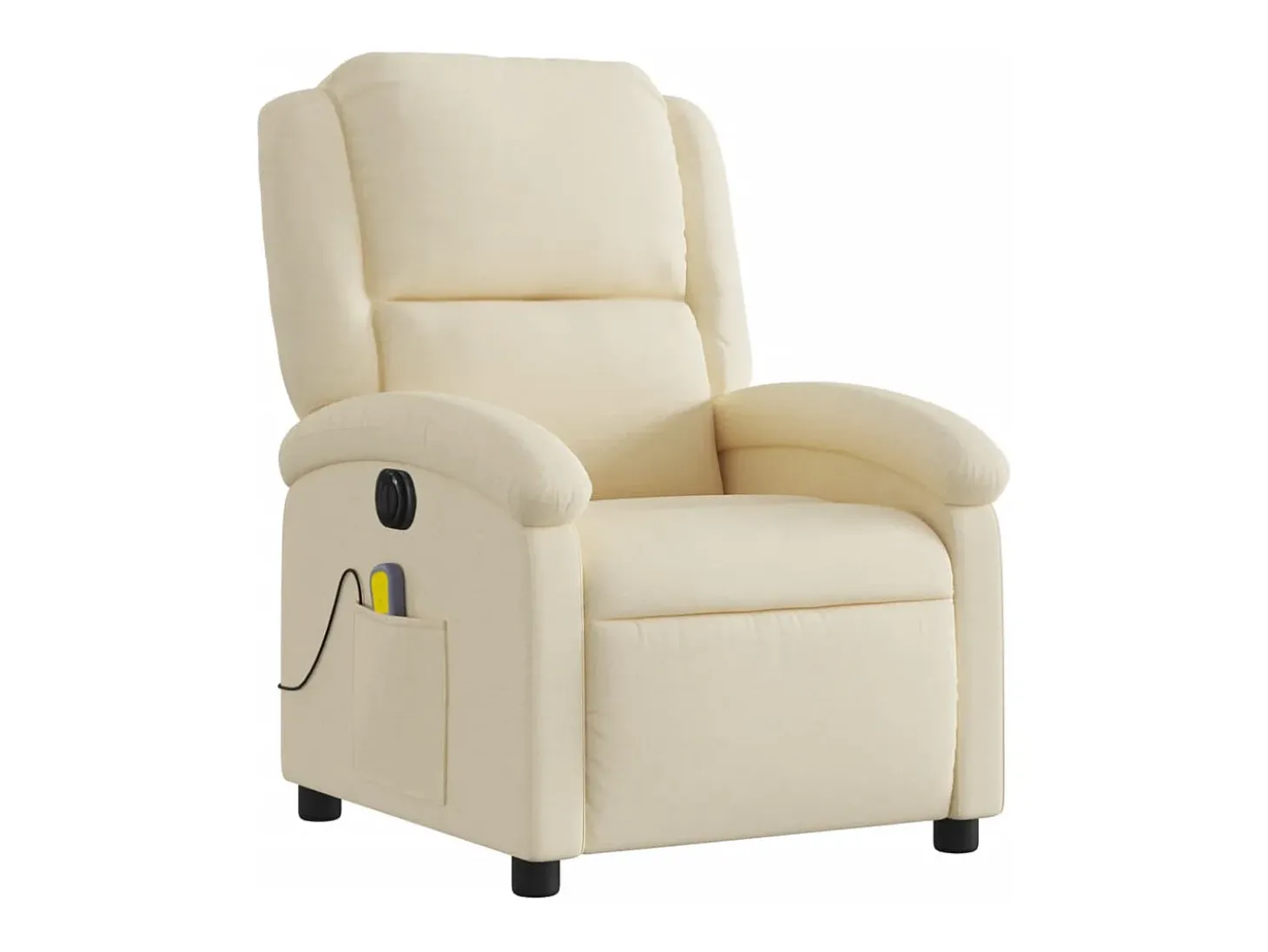 Poltrona de massagens reclinável elétrica tecido creme SHL119006