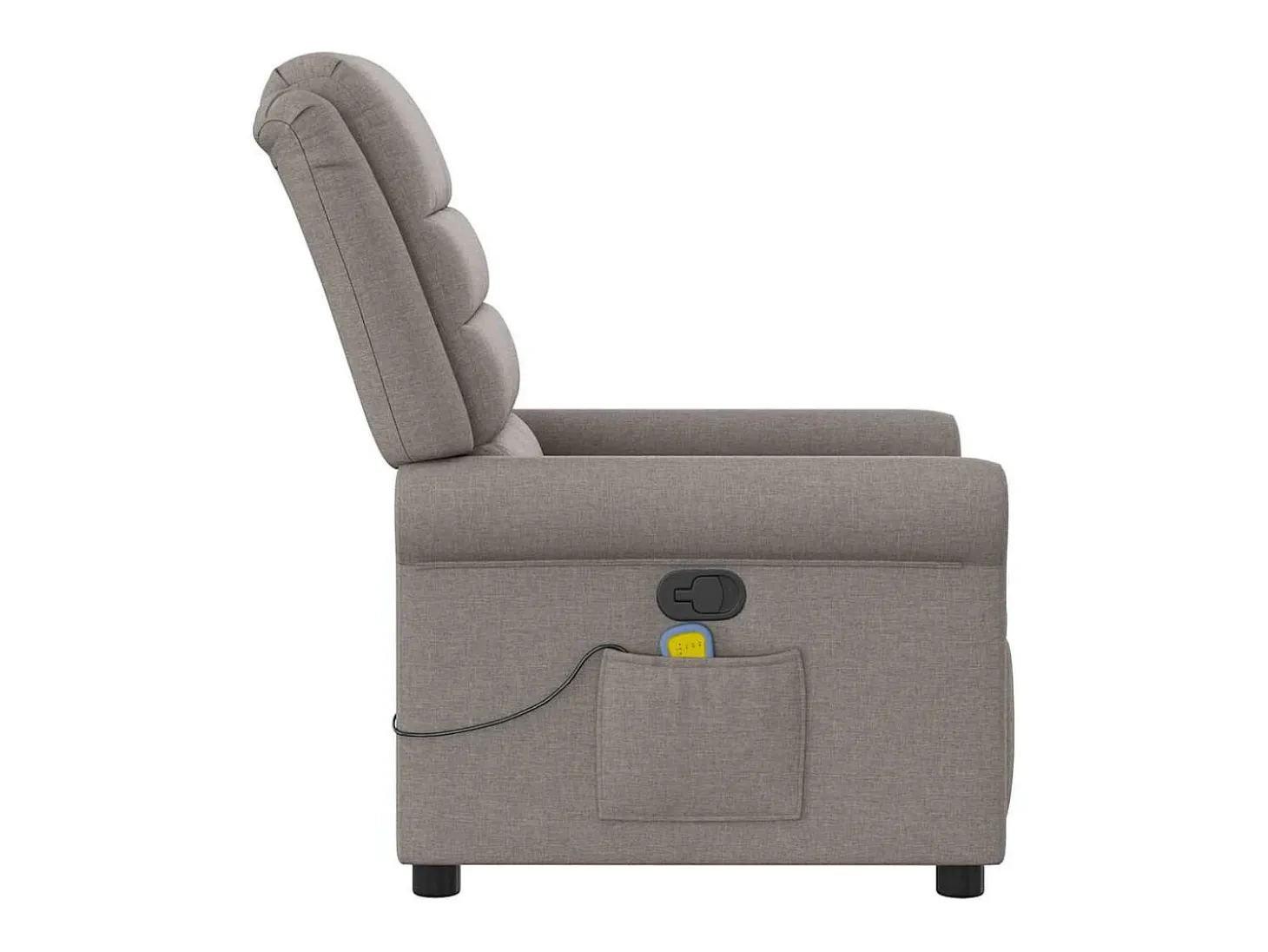 Poltrona de massagens reclinável tecido cinzento-acastanhado SHL202385