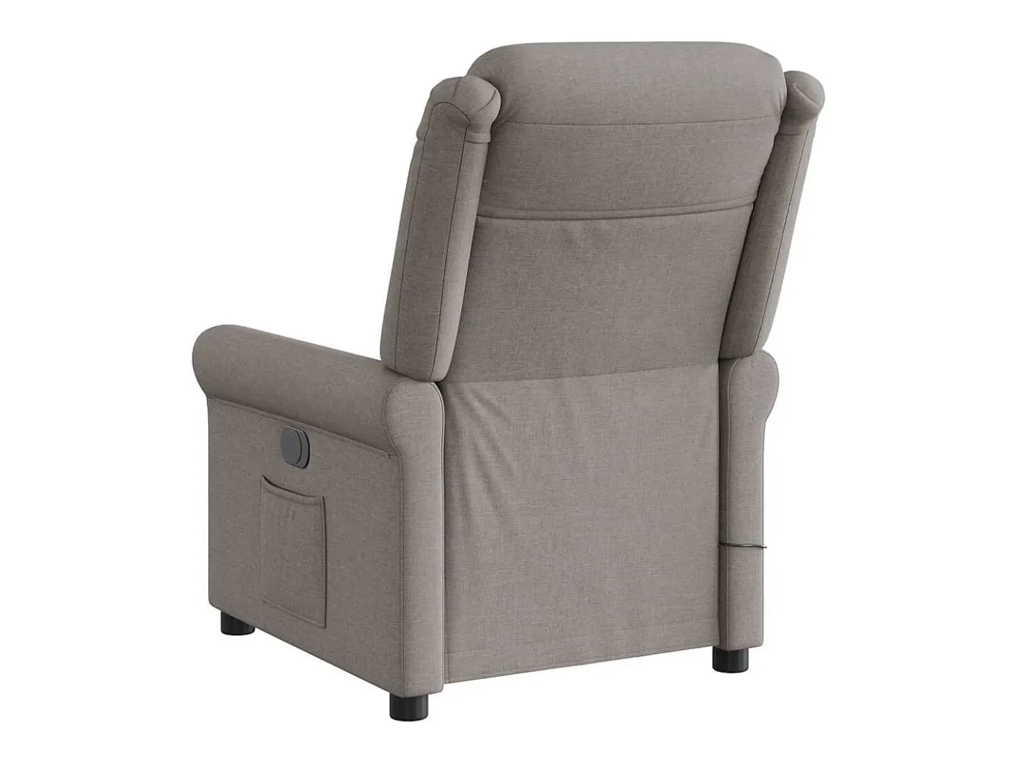 Poltrona de massagens reclinável tecido cinzento-acastanhado SHL202385