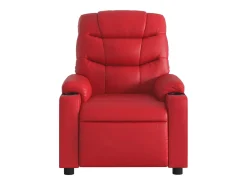 Poltrona de massagens reclinável couro artificial vermelho SHL808707