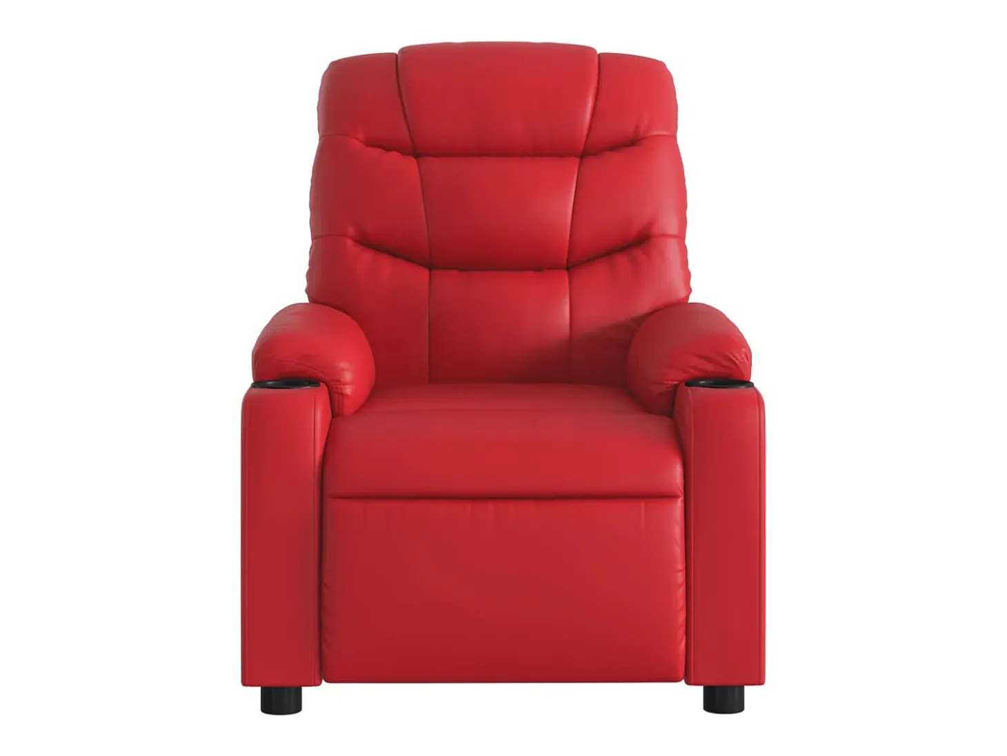 Poltrona de massagens reclinável couro artificial vermelho SHL808707