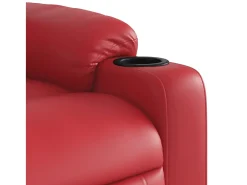 Poltrona de massagens reclinável couro artificial vermelho SHL808707