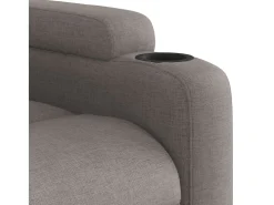Poltrona de massagens reclinável tecido cinzento-acastanhado SHL514697