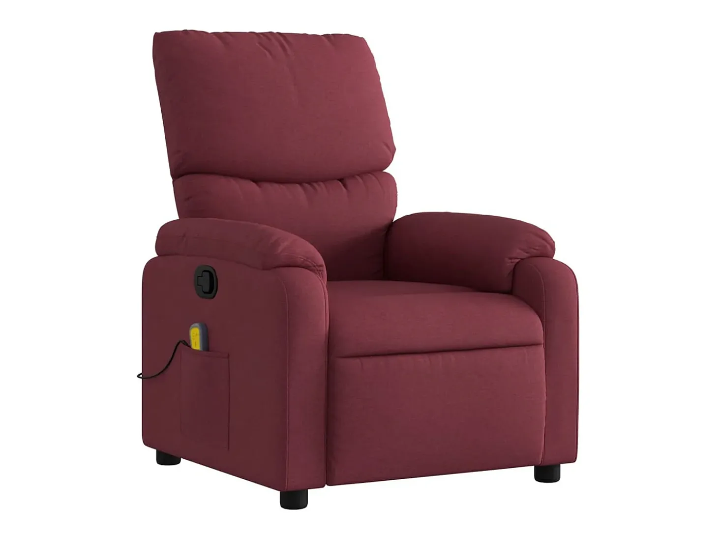 Poltrona de massagens reclinável tecido vermelho tinto SHL920074
