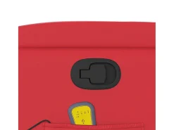 Poltrona de massagens reclinável couro artificial vermelho SHL172234