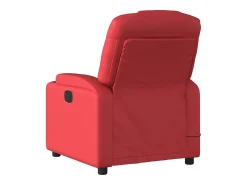 Poltrona de massagens reclinável couro artificial vermelho SHL693596