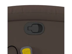 Poltrona de massagens reclinável couro artificial castanho