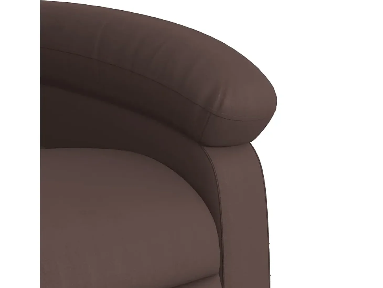Poltrona de massagens reclinável couro artificial castanho