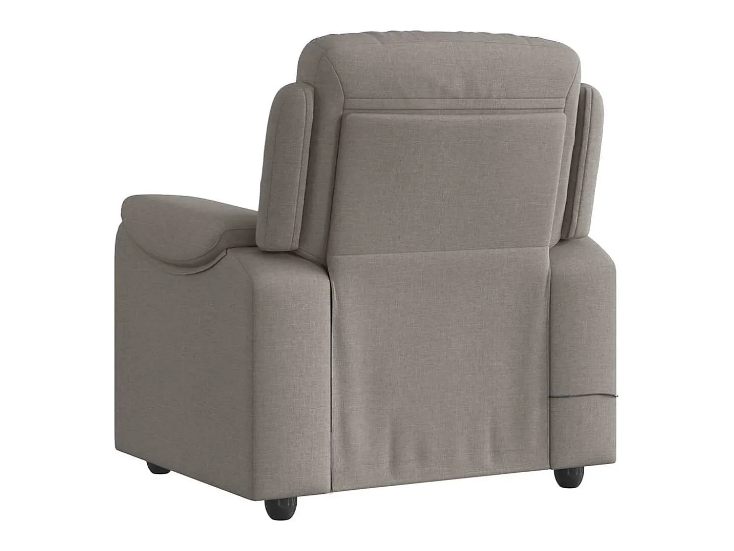 Poltrona de massagens reclinável tecido cinzento-acastanhado SHL407613