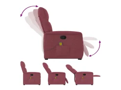 Poltrona de massagens reclin. elevatória tecido vermelho tinto SHL219765