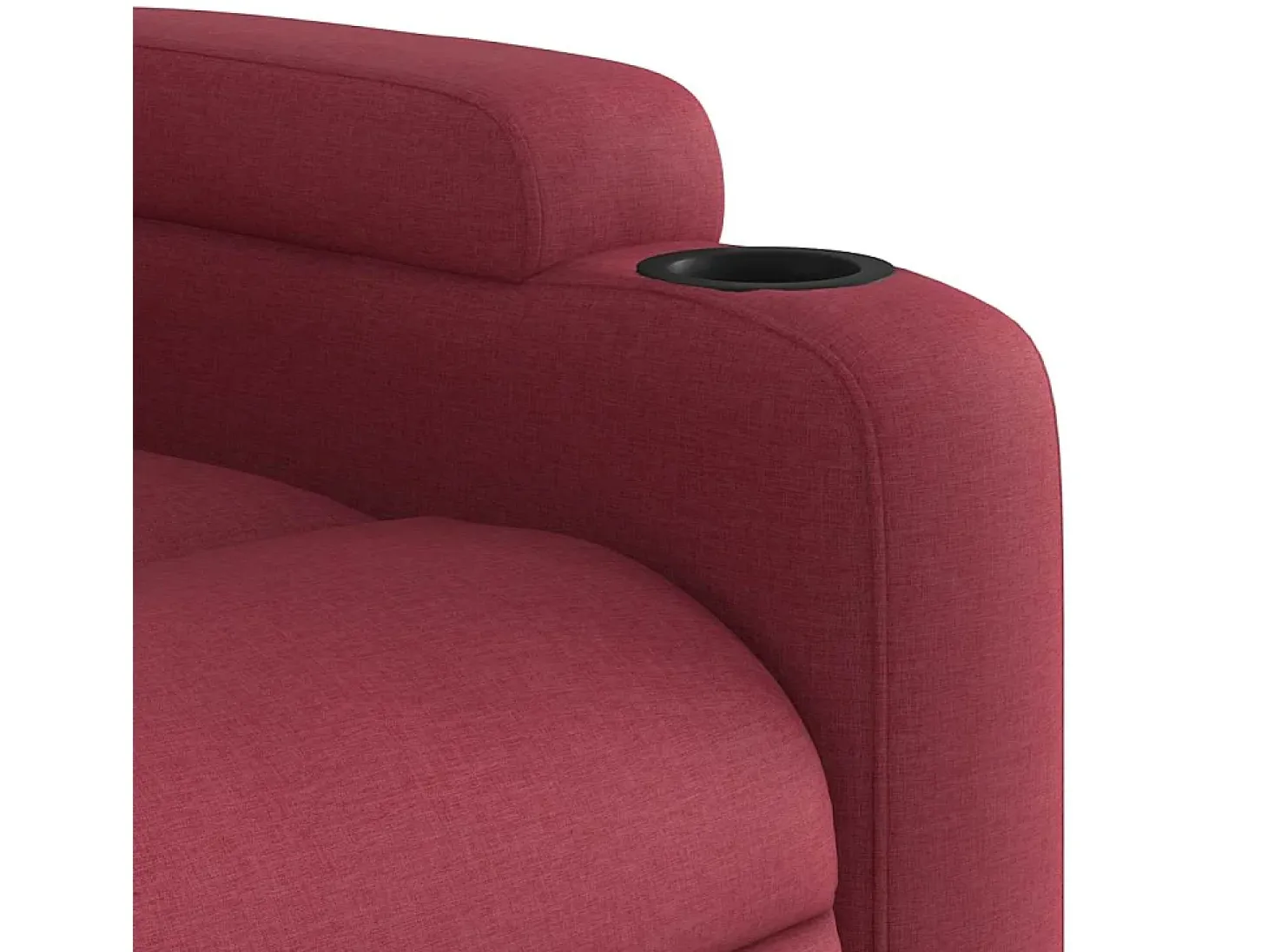 Poltrona de massagens reclinável tecido vermelho tinto SHL234837