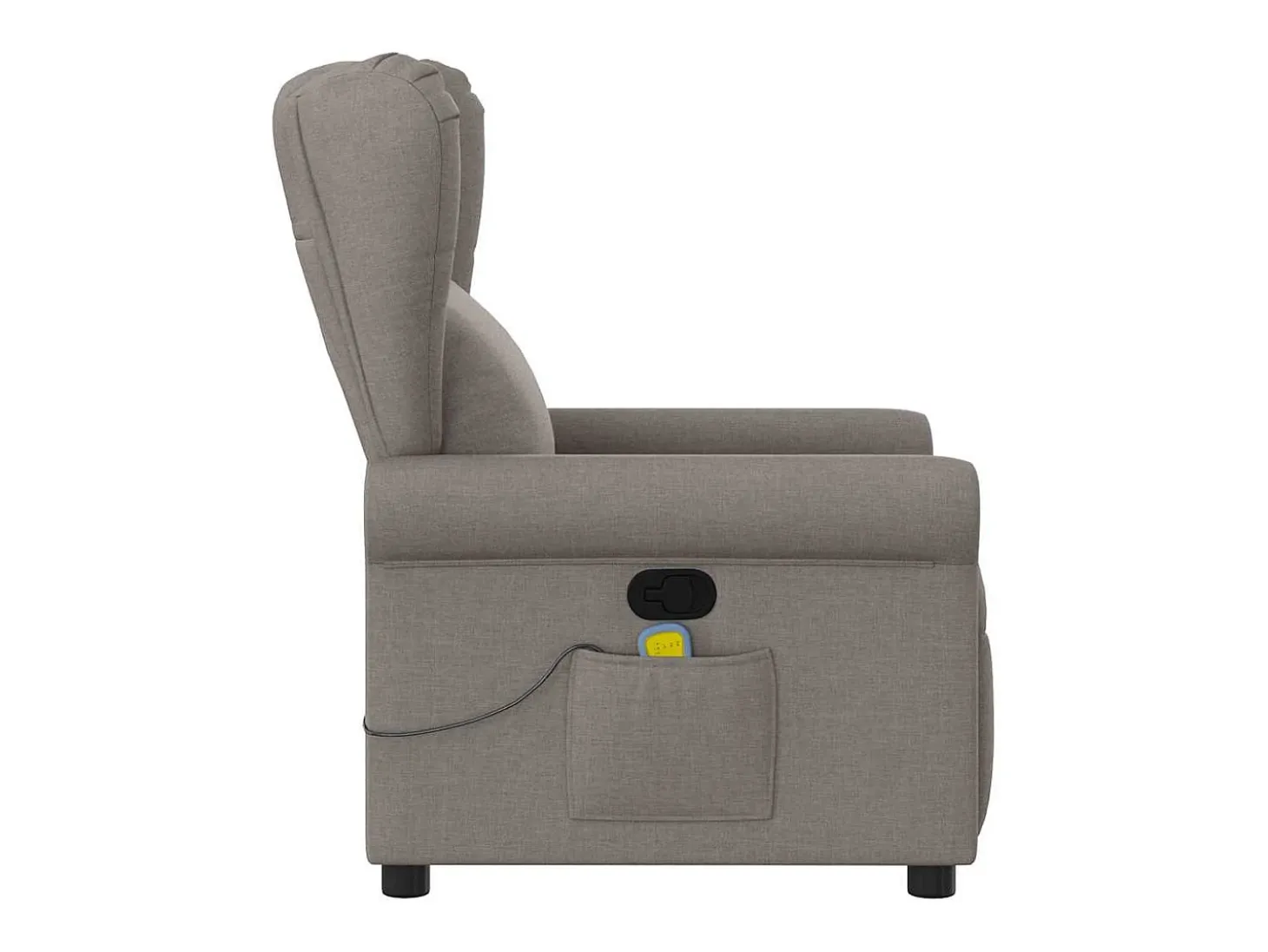 Poltrona de massagens reclinável tecido cinzento-acastanhado SHL55617