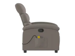 Poltrona de massagens reclinável tecido cinzento-acastanhado SHL850249