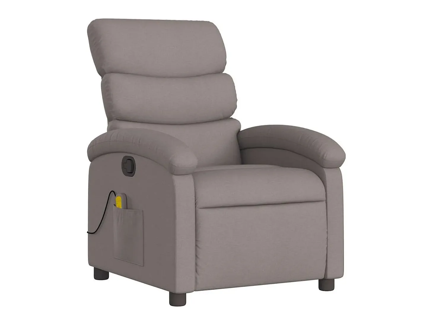 Poltrona de massagens reclinável tecido cinzento-acastanhado SHL850249