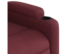 Poltrona de massagens reclinável tecido vermelho tinto SHL192238