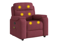 Poltrona de massagens reclinável tecido vermelho tinto SHL100143