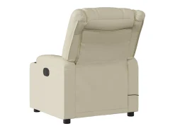 Poltrona de massagens reclinável couro artificial cor creme SHL832855