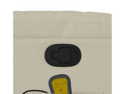 Poltrona de massagens reclinável couro artificial cor creme SHL832855