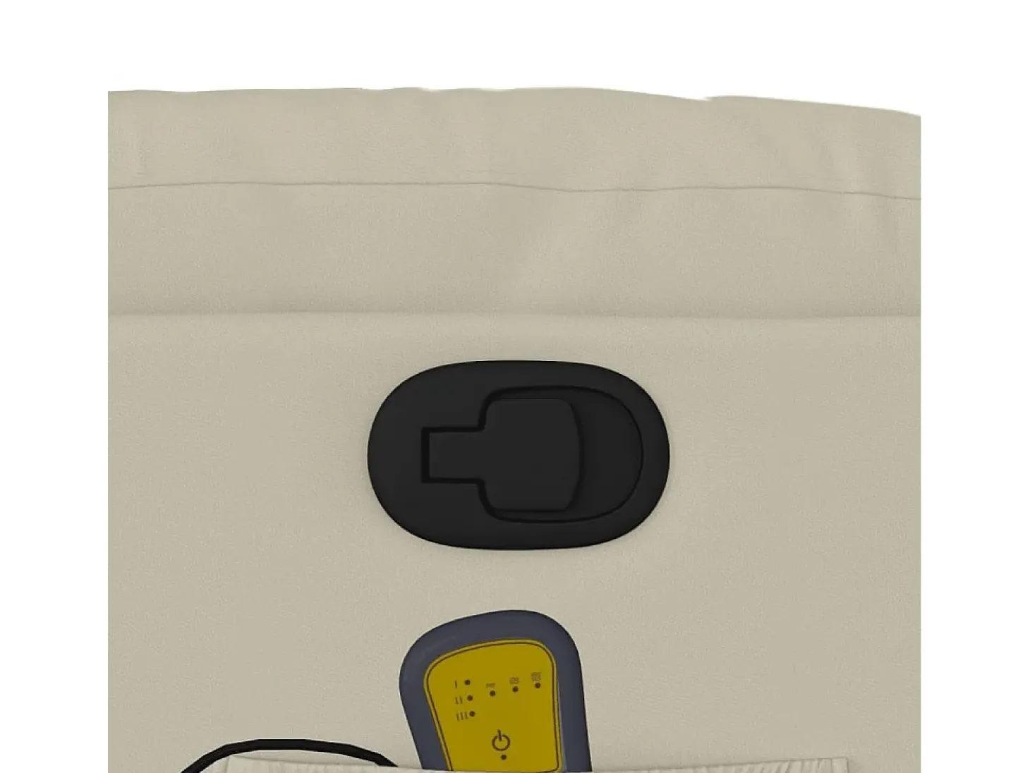 Poltrona de massagens reclinável couro artificial cor creme SHL832855