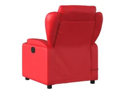 Poltrona de massagens reclinável couro artificial vermelho SHL728999