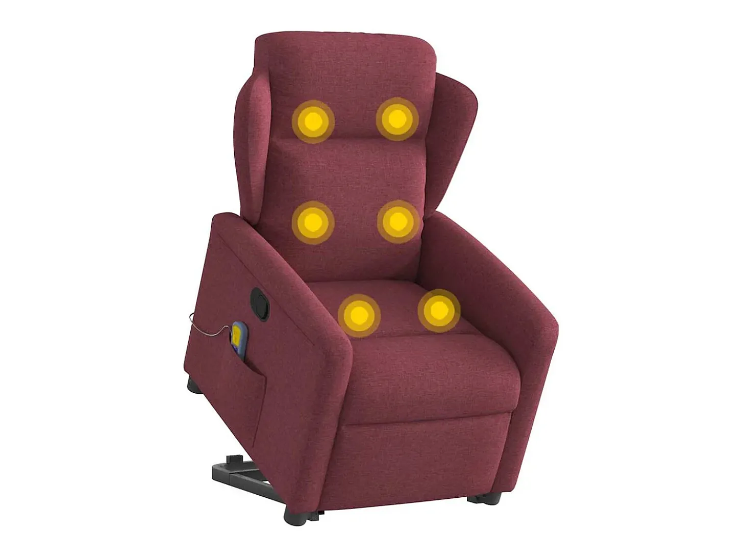 Poltrona de massagens reclin. elevatória tecido vermelho tinto SHL69840