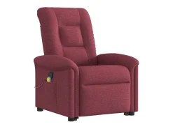 Poltrona de massagens reclin. elevatória tecido vermelho tinto SHL437090